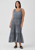 Crushed Silk Tiered Dress