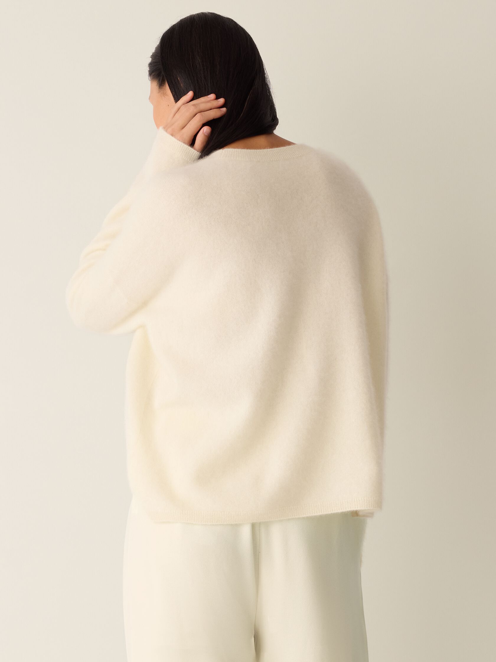 Cashmere Fluff Crew Neck Top