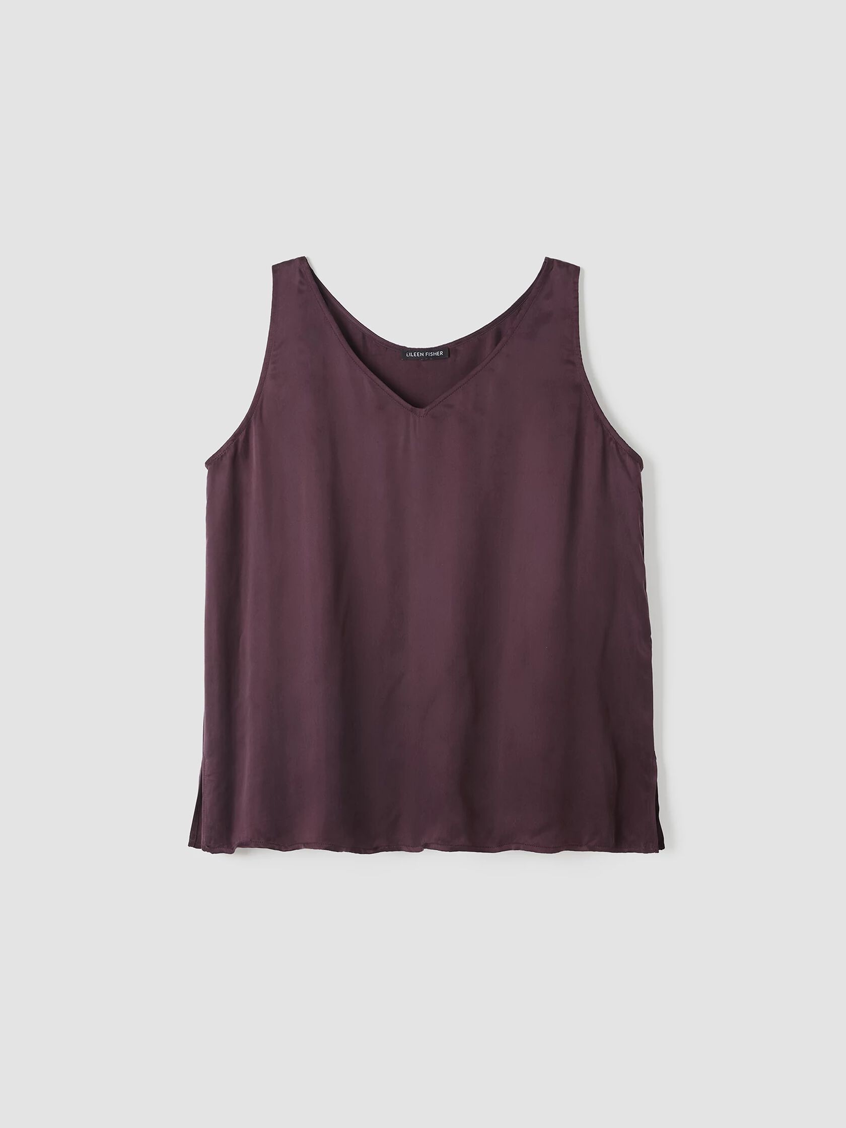 Sandwashed Cupro V-Neck Tank