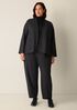 Mélange Boiled Wool Jersey High Collar Jacket in Regenerative Wool