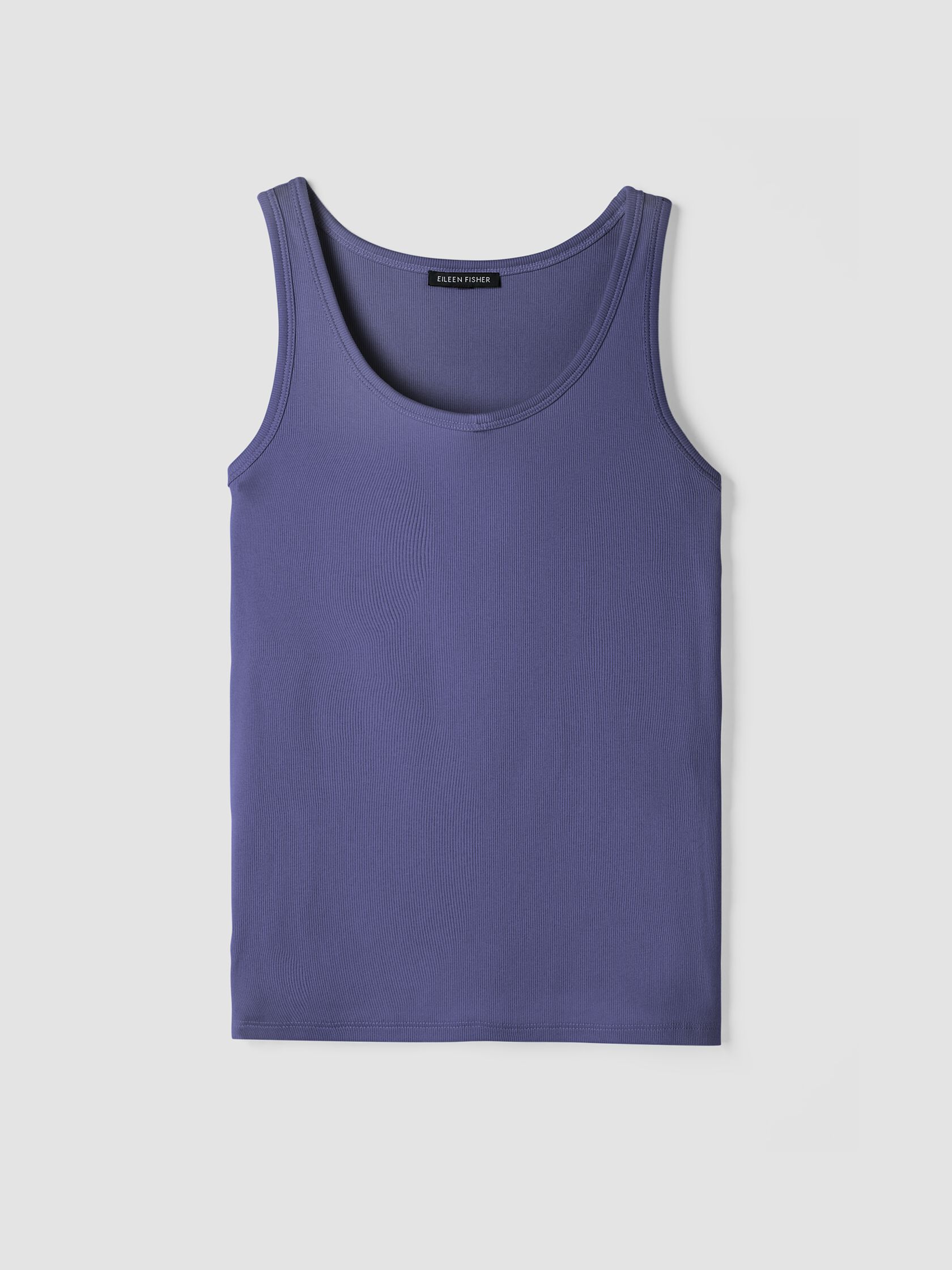 Organic Cotton Stretch Rib Scoop Neck Tank