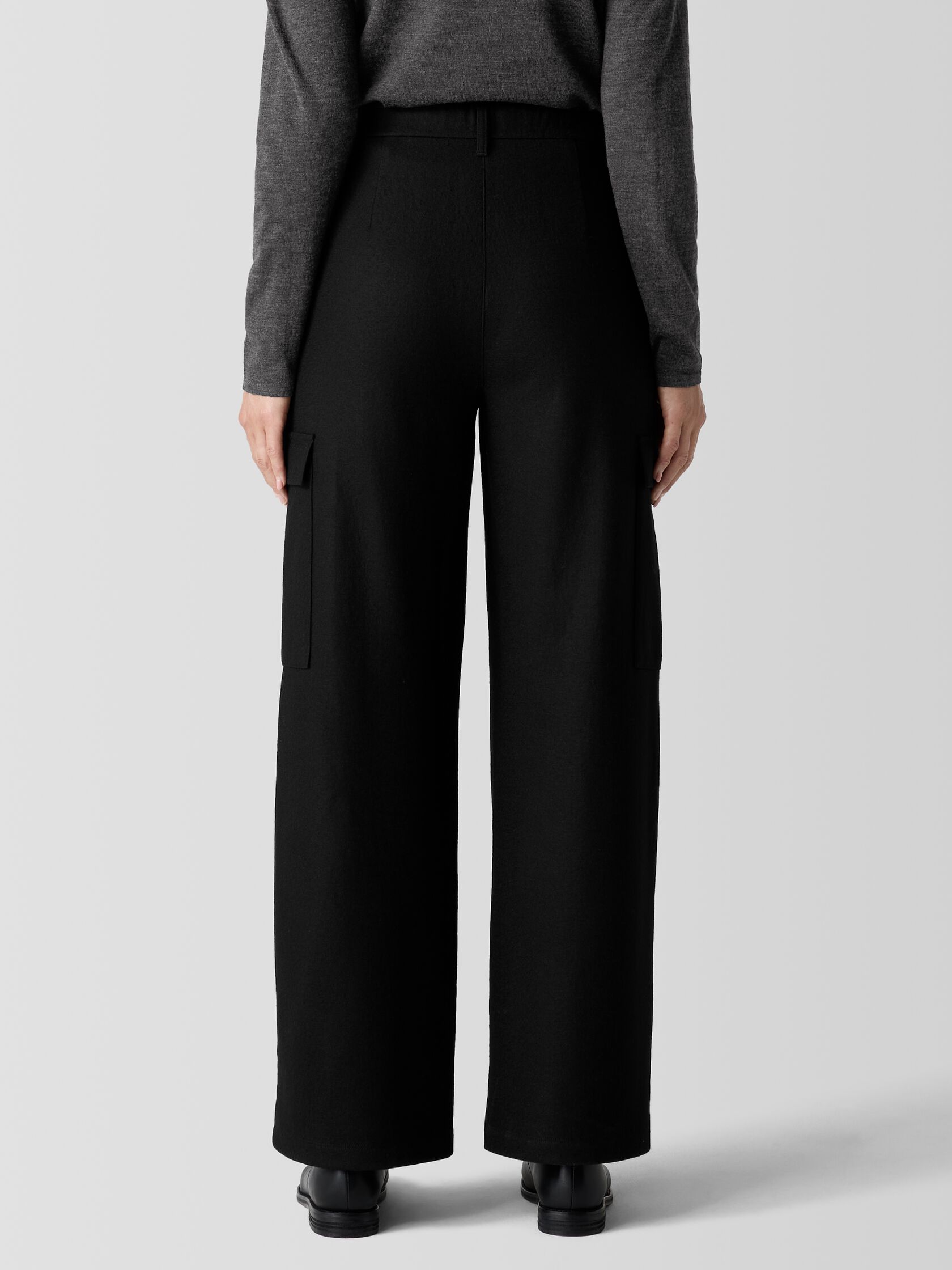 Felted Wool Jersey Cargo Pant in Regenerative Wool