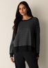 Striped Cozy Brushed Terry Box-Top