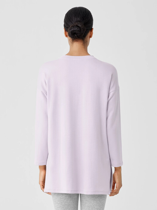 Cozy Brushed Terry Hug Crew Neck Long Top