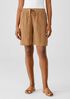Puckered Organic Linen Shorts