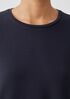 Stretch Jersey Knit Crew Neck Top