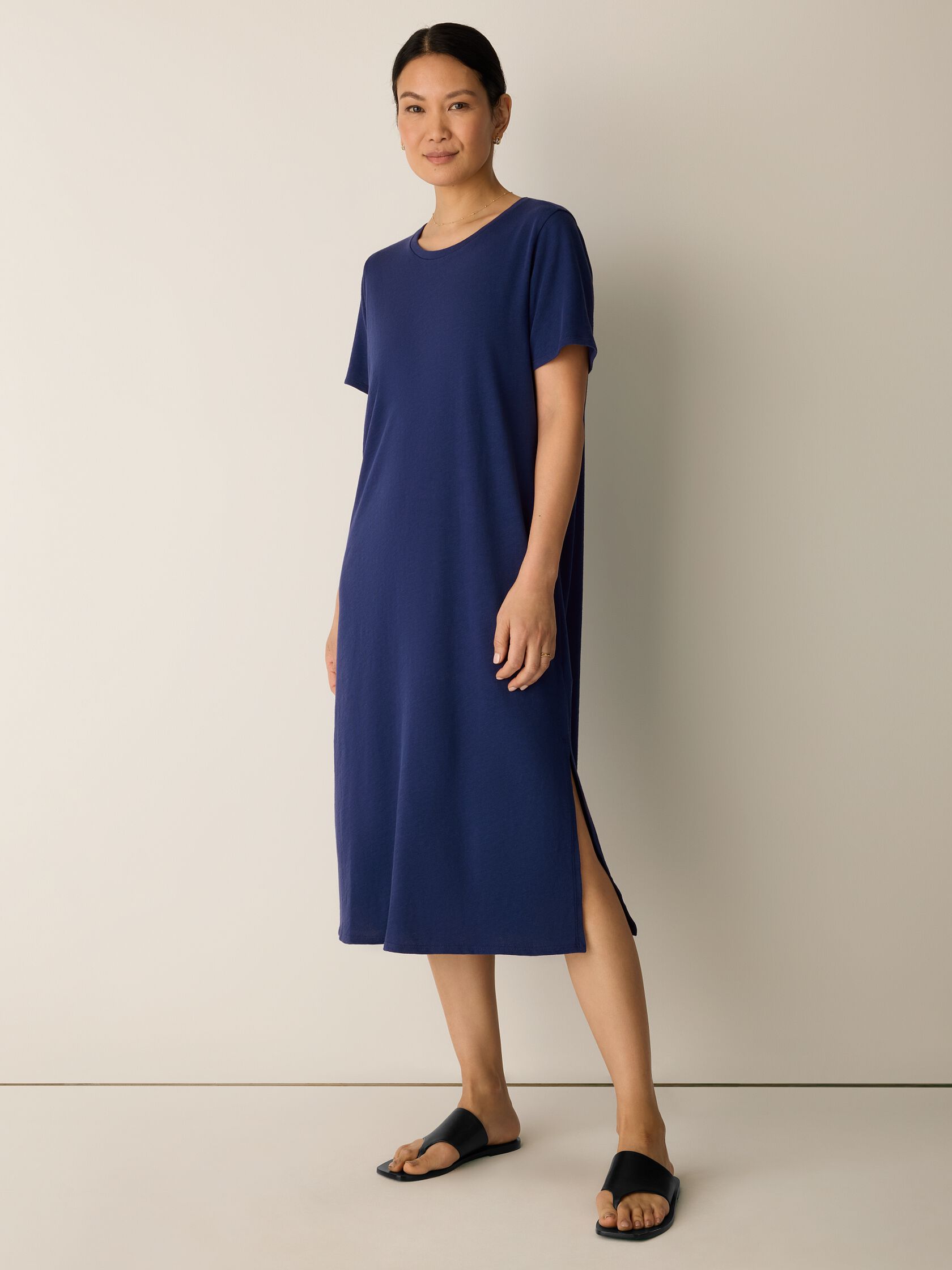 Cozy Organic Cotton Slub Tee Dress