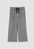Puckered Organic Linen Wide-Leg Pant