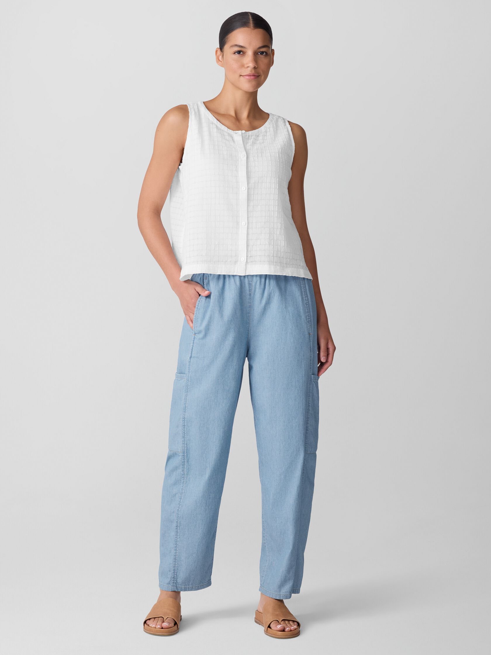 Organic Cotton Voile Box Vest