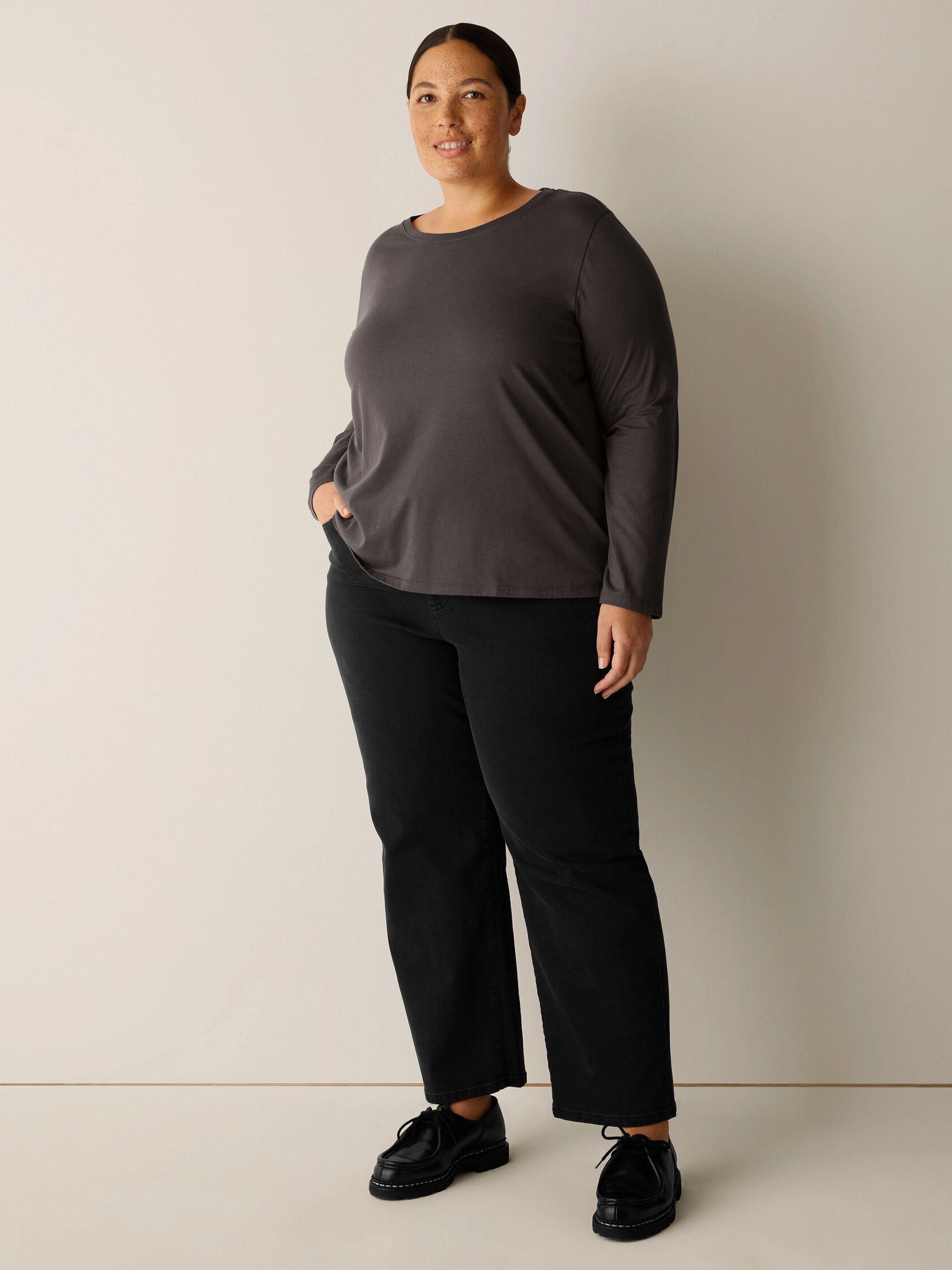 Organic Pima Cotton Jersey Long-Sleeve Tee