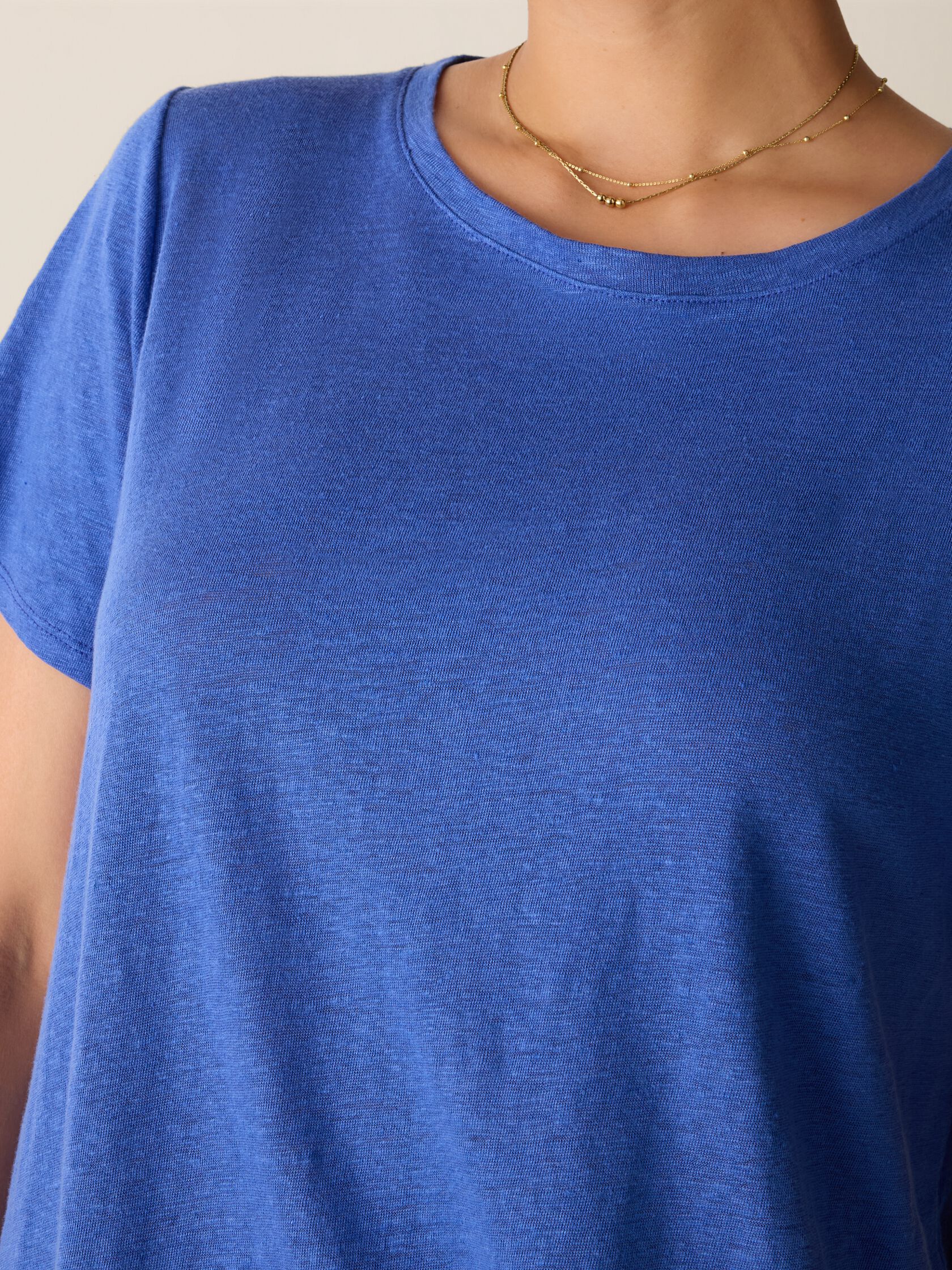 Organic Linen Jersey Crew Neck Tee