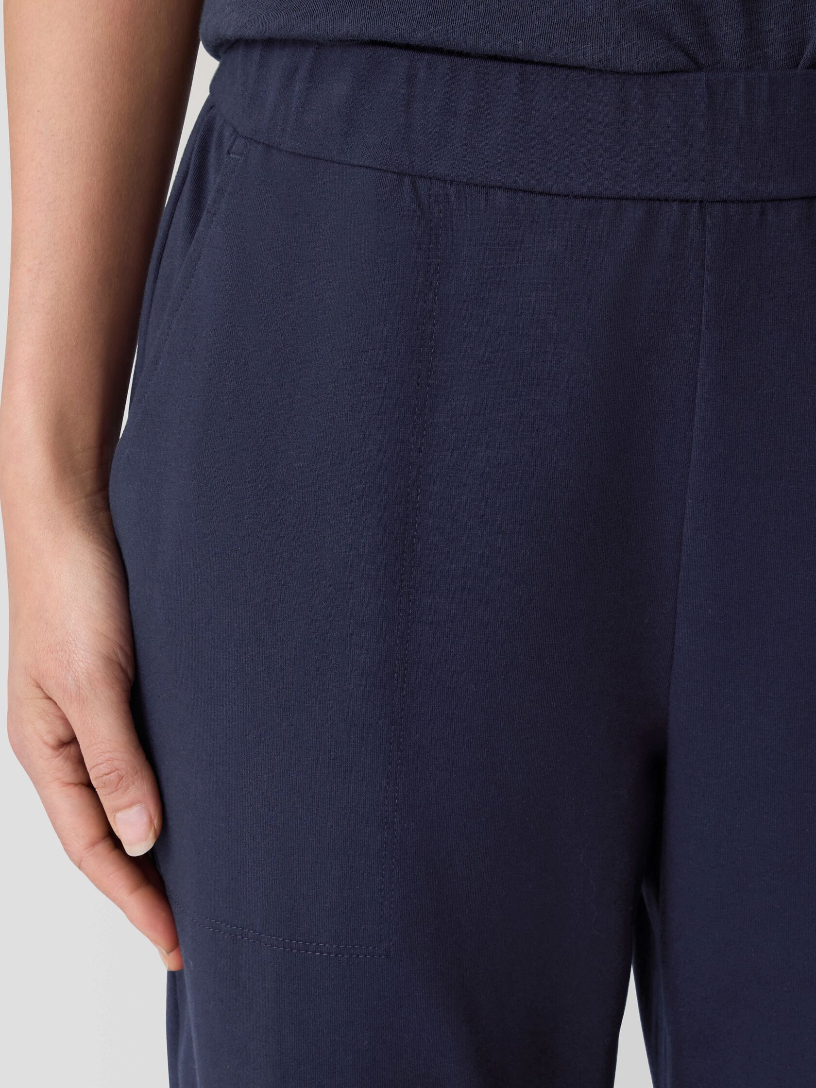 Pima Cotton Stretch Jersey Tapered Pant