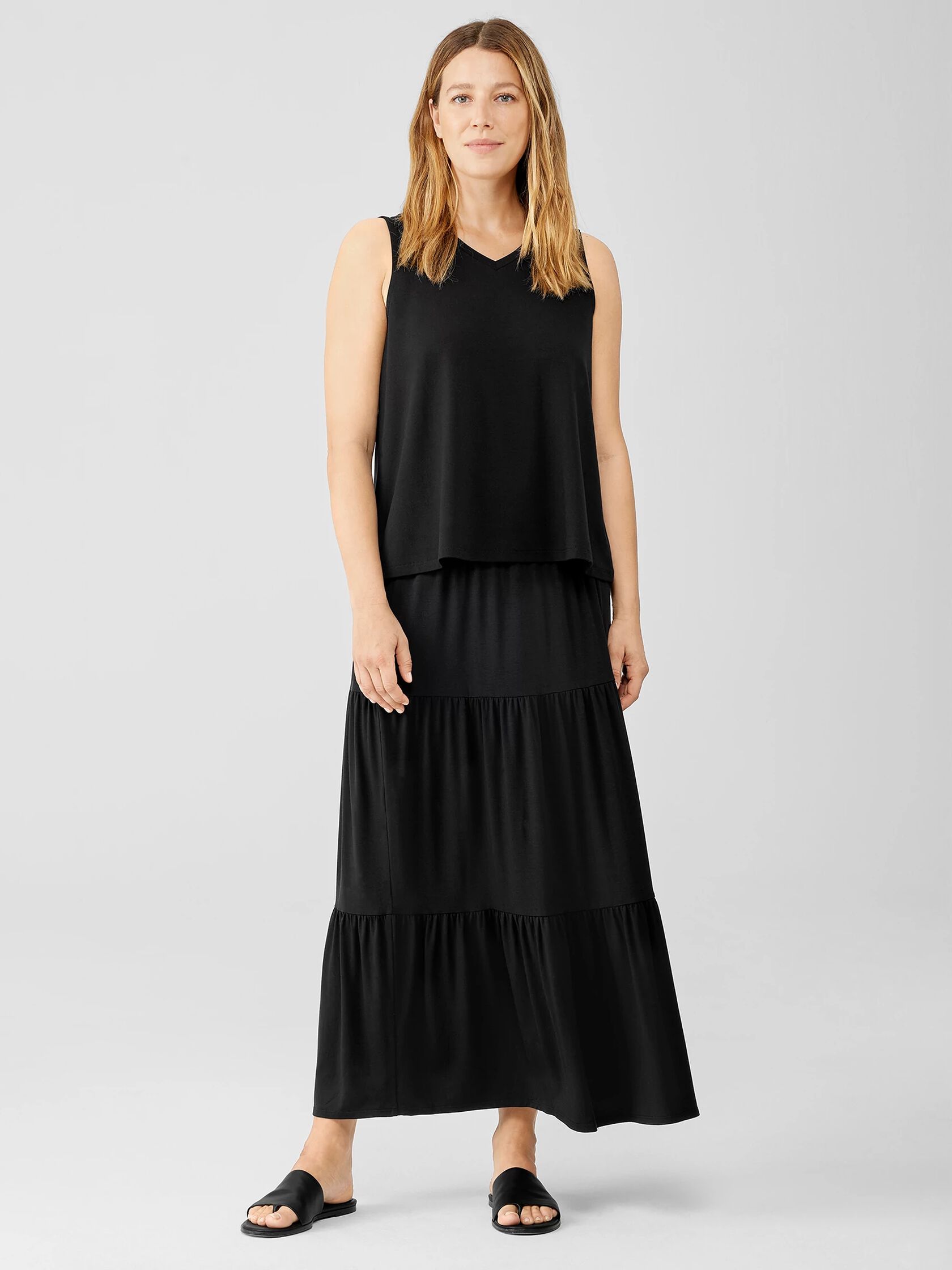 Fine Jersey Tiered Skirt