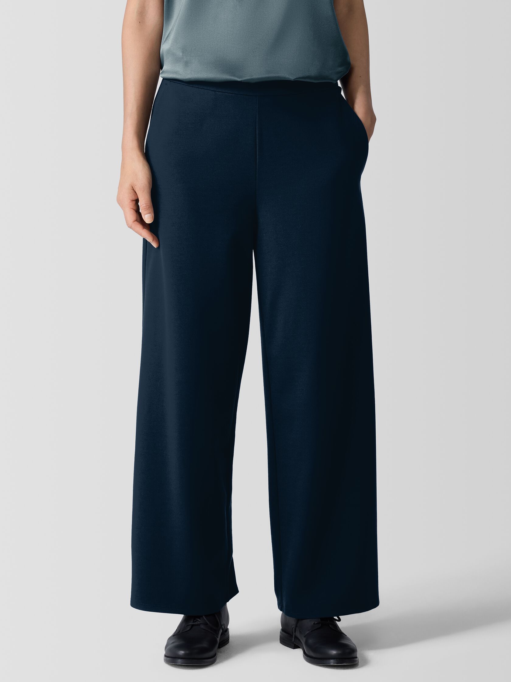 Washable Flex Ponte Wide-Leg Pant