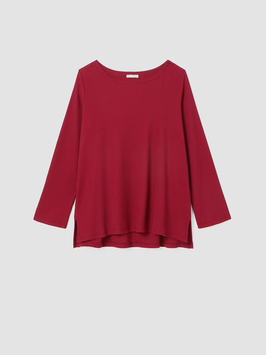 Cozy Organic Cotton Thermal Bateau Neck Top