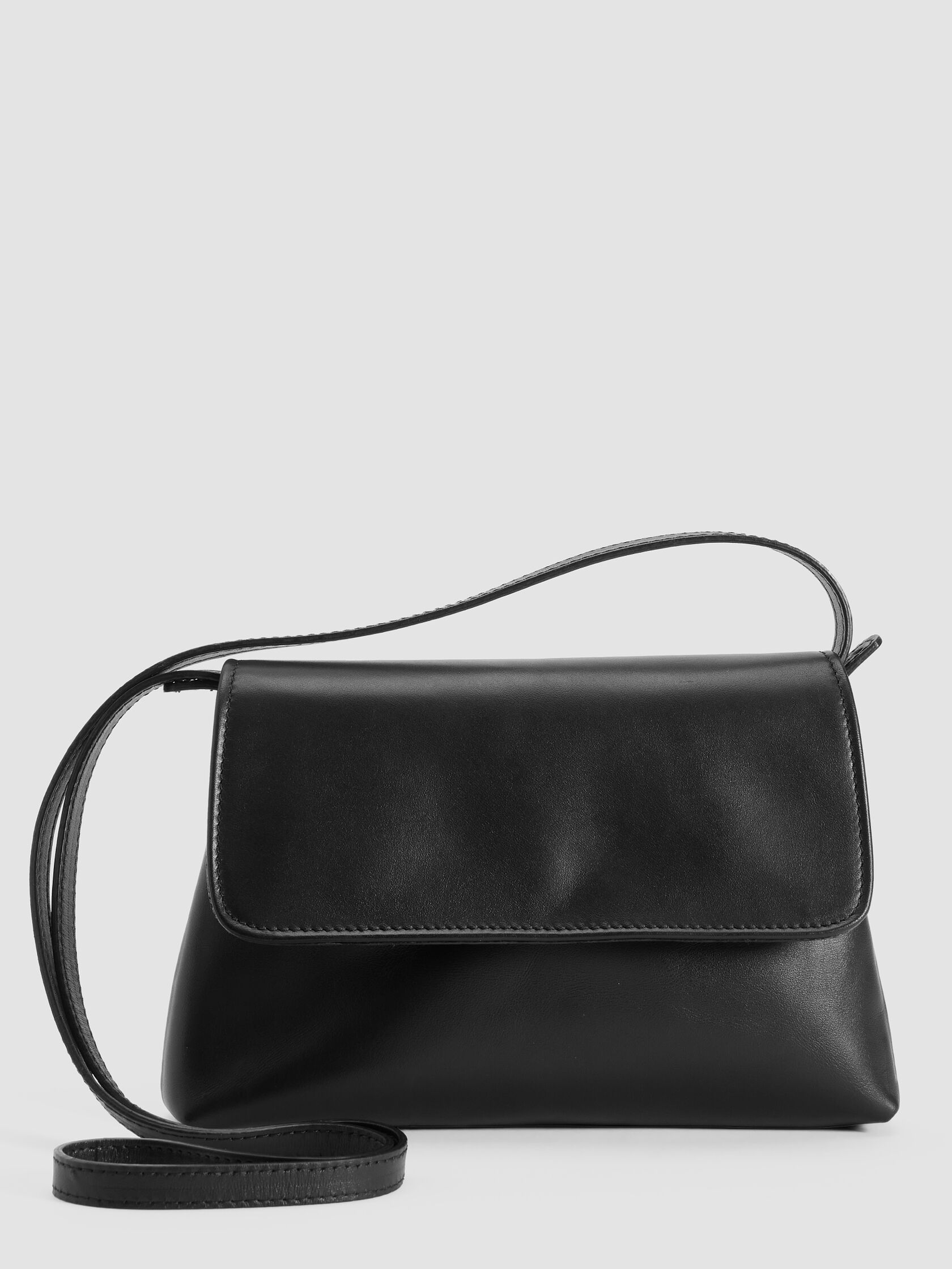 Sleek Italian Leather Convertible Clutch