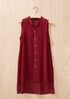 Renew Overdye Silk Sleeveless Shirt, XS