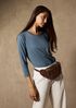 Organic Pima Cotton Jersey 3/4-Sleeve Tee