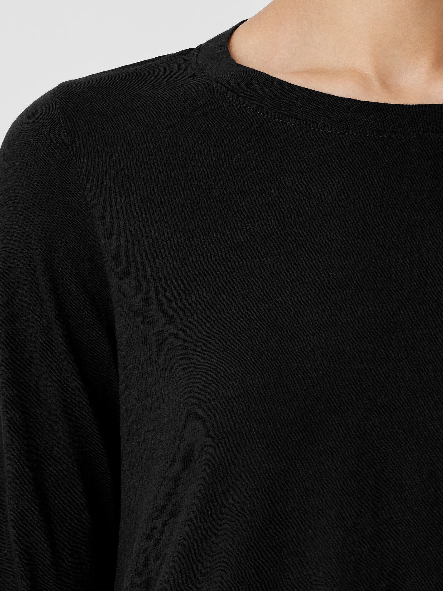 Organic Cotton Slub Crew Neck Top