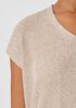 Organic Linen Melange V-Neck Top