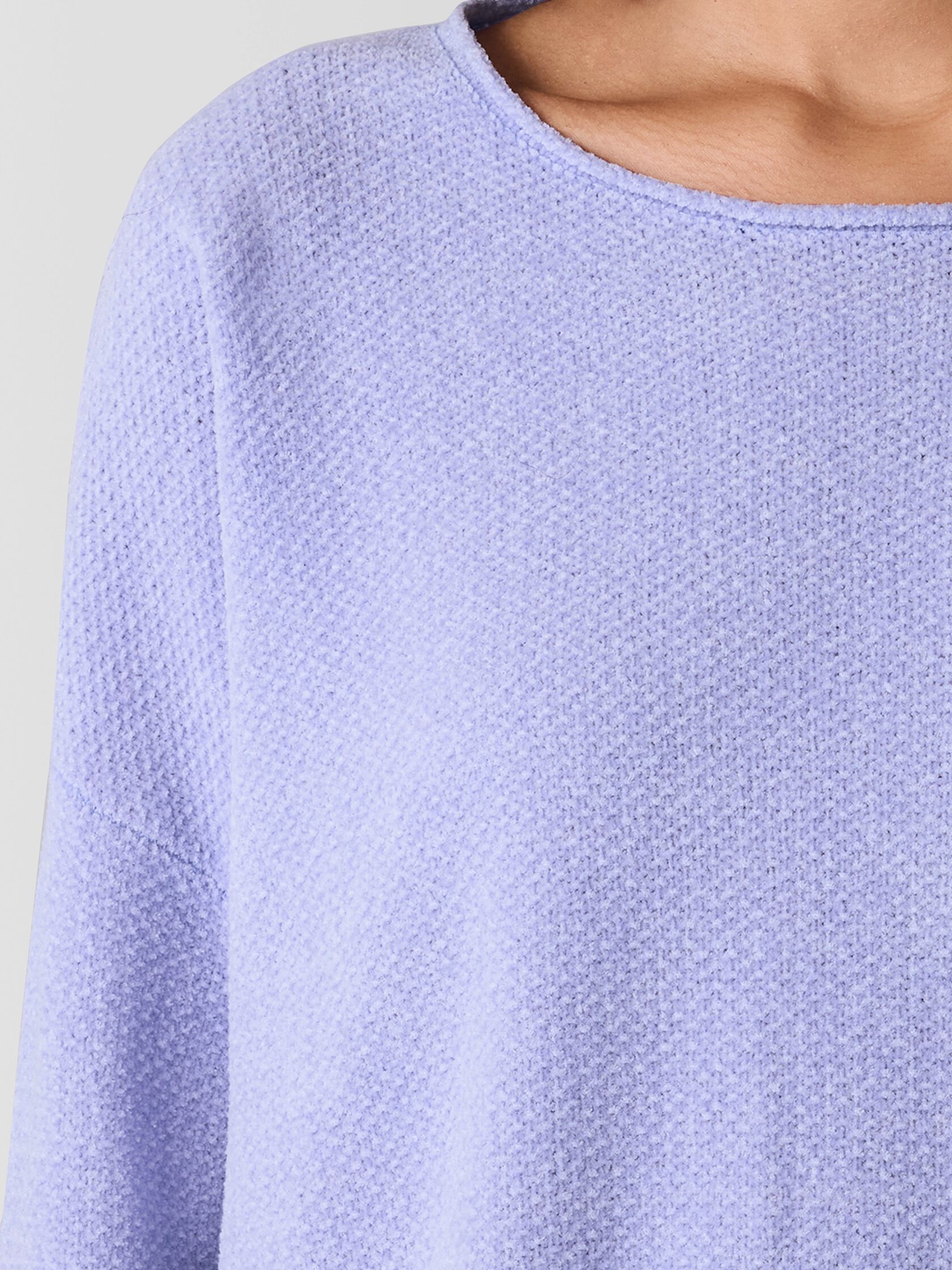 Organic Cotton Chenille Jewel Neck Top