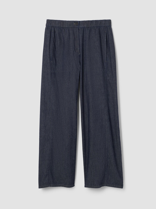 Airy Organic Cotton Twill Wide-Leg Pant