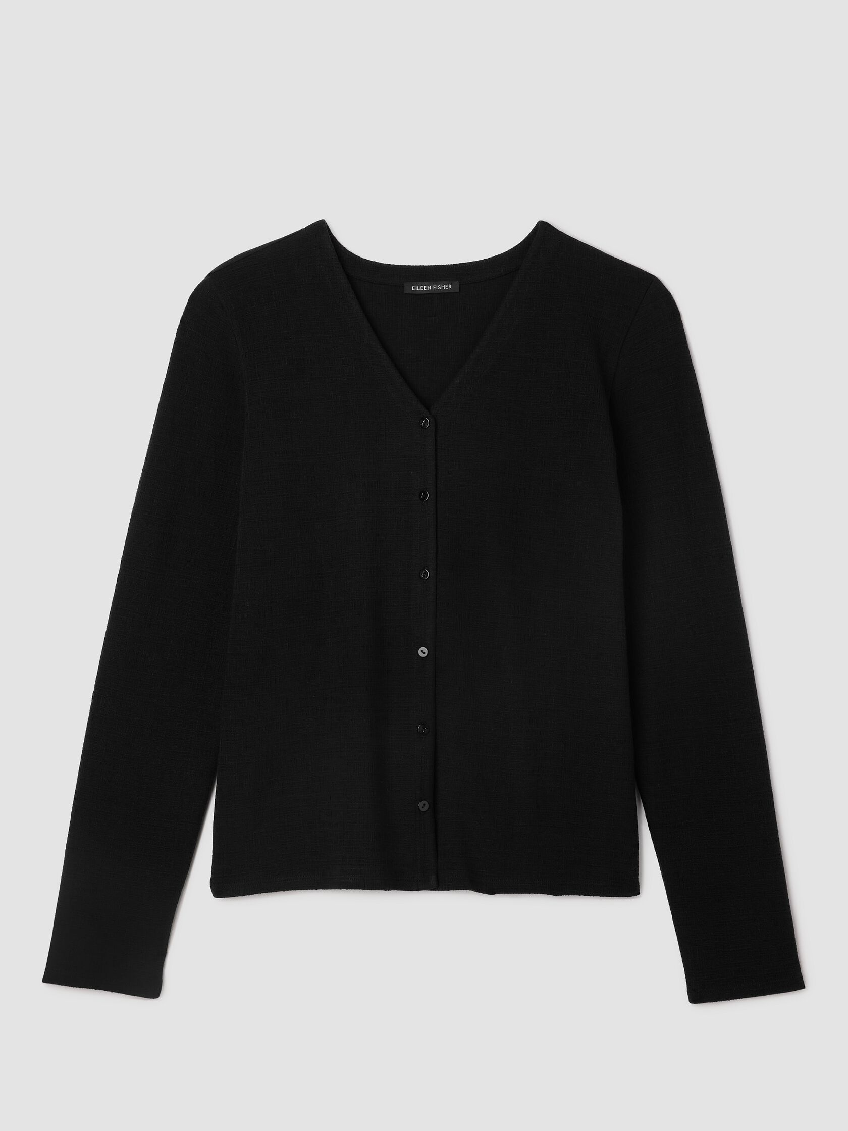 Cross Hatch Stretch Jersey Button-Front Top