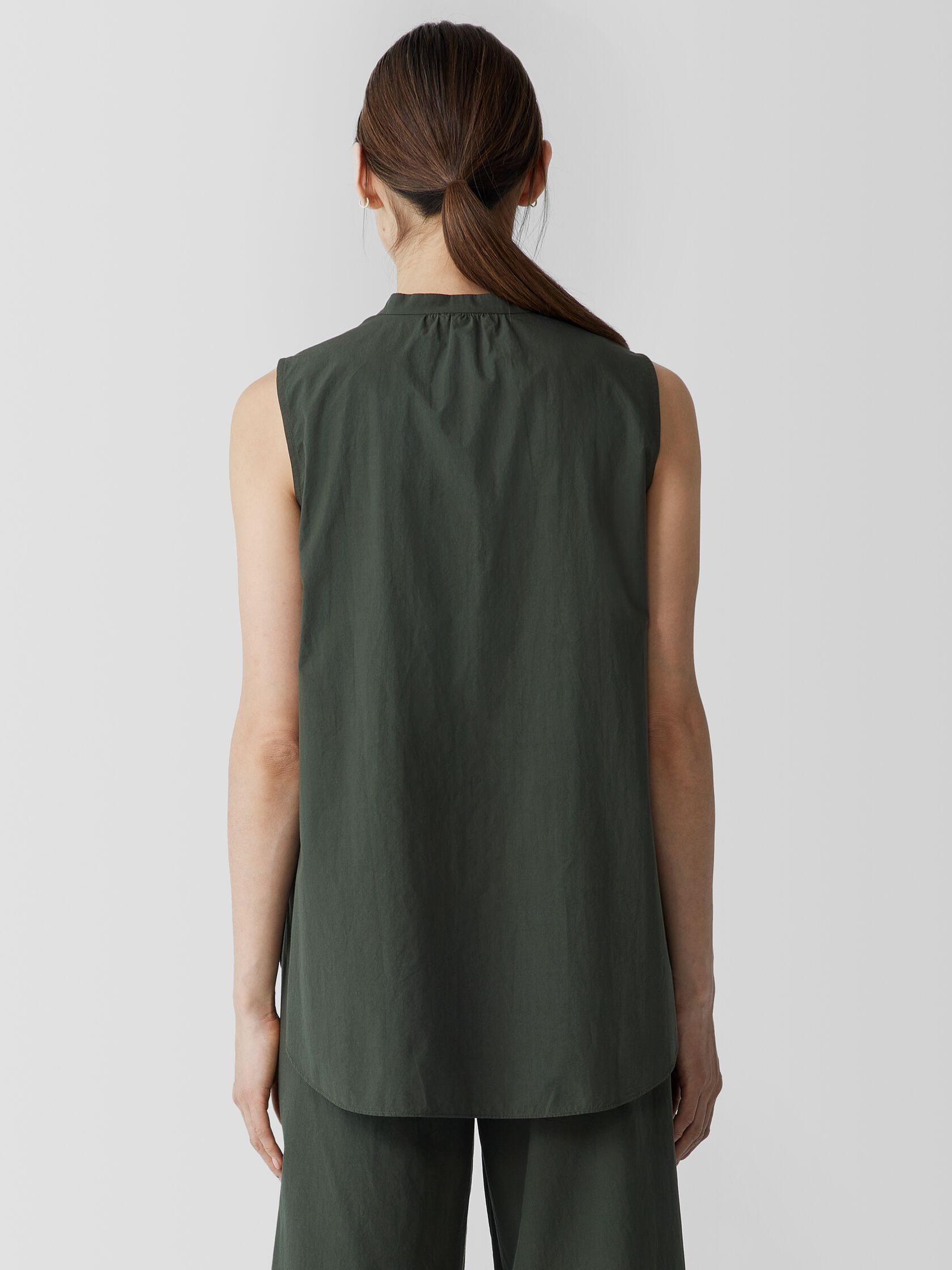Poplin Armbands Classic Round Collar Shirt main image 0