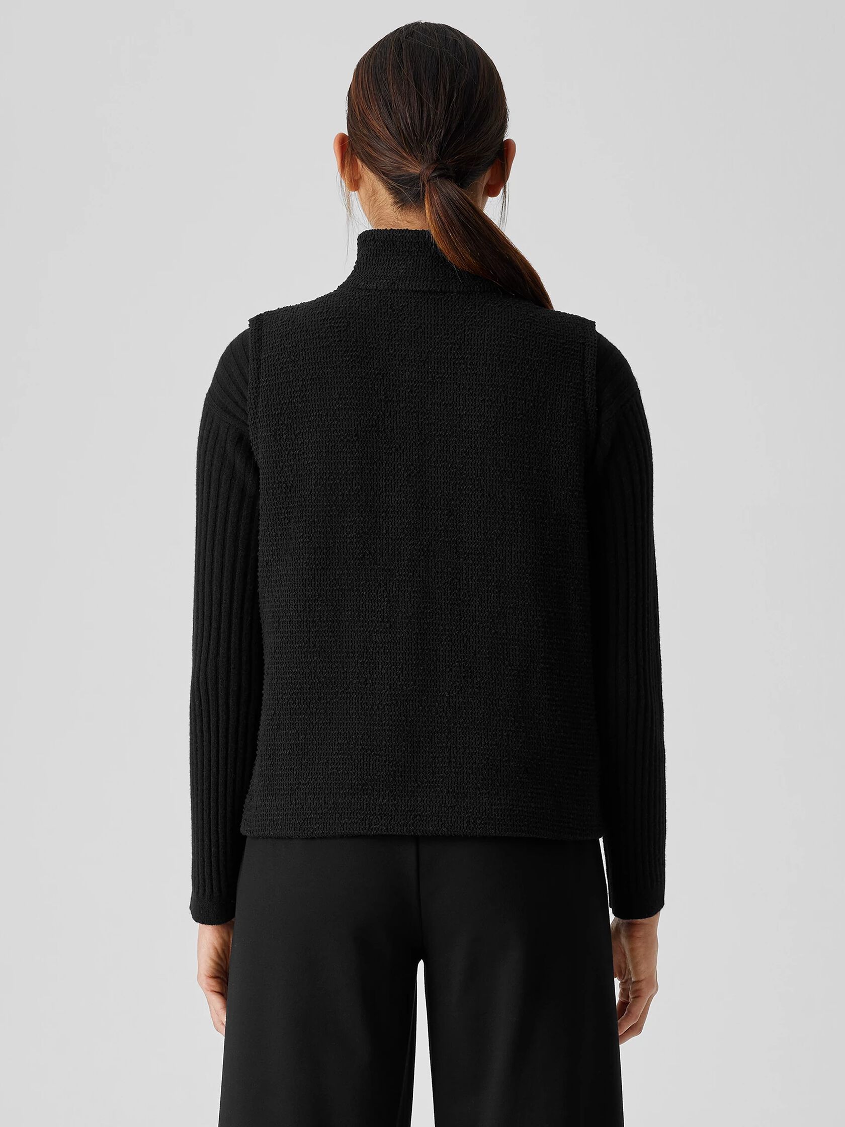 Cotton Boucle Knit Vest