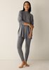 Cozy Brushed Terry Mock Neck Long Top