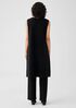 Lightweight Boiled Wool Bateau Neck Long Top in Regenerative Wool