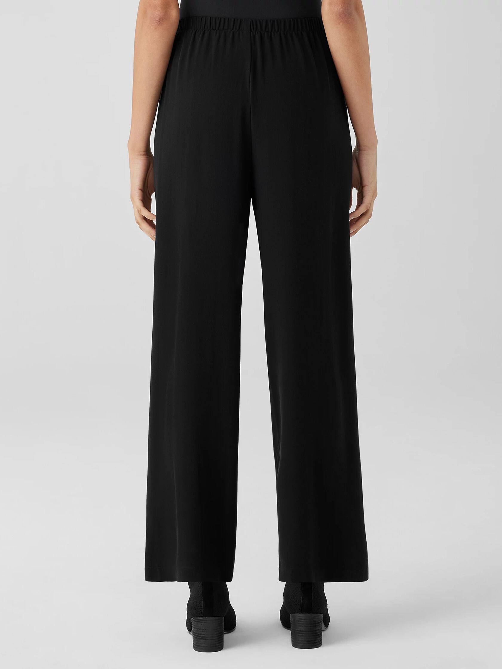 Silk Georgette Crepe Straight Pant