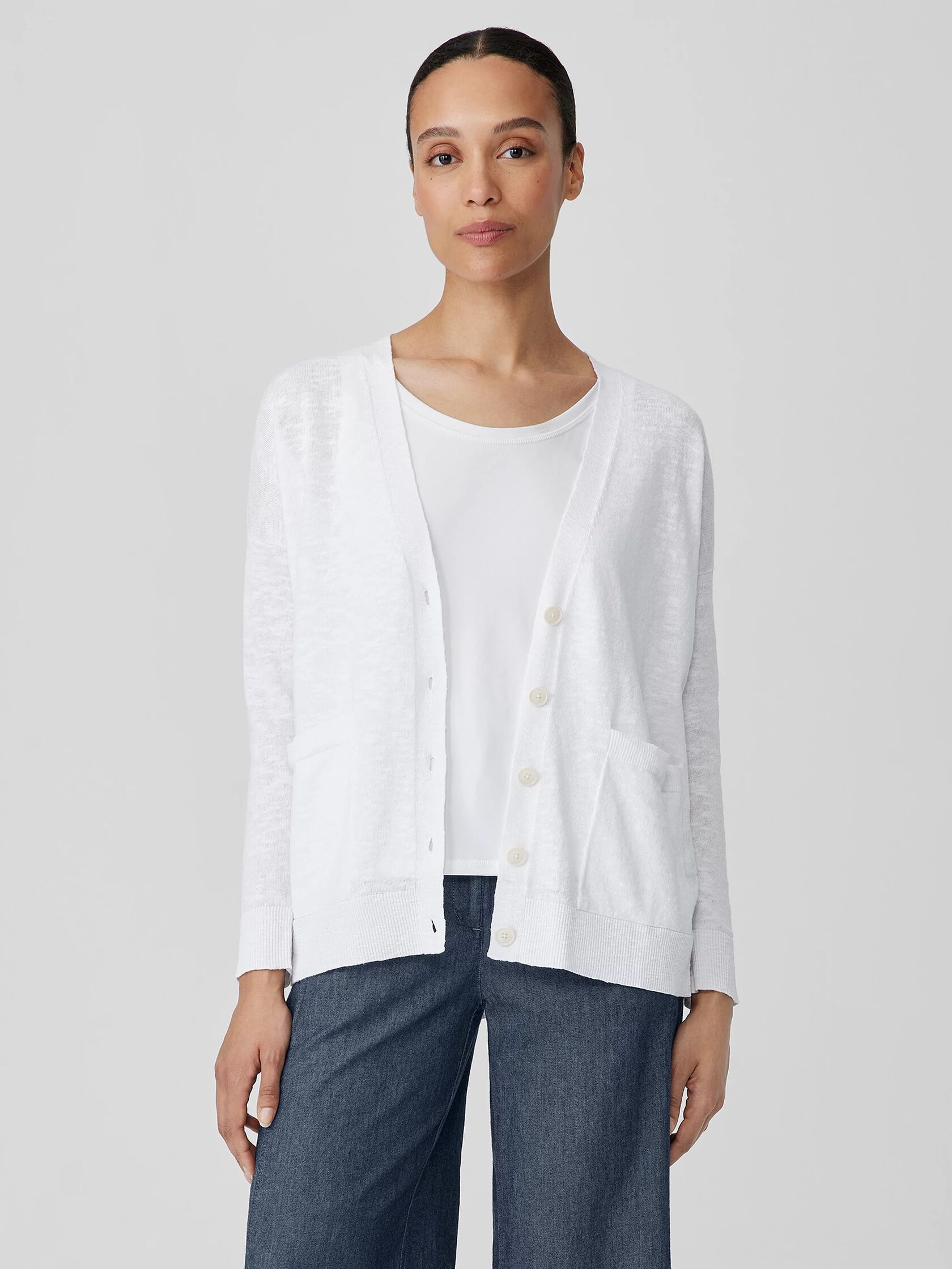 Organic Linen Cotton Slub Cardigan