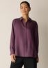 Silk Twill Classic Collar Shirt
