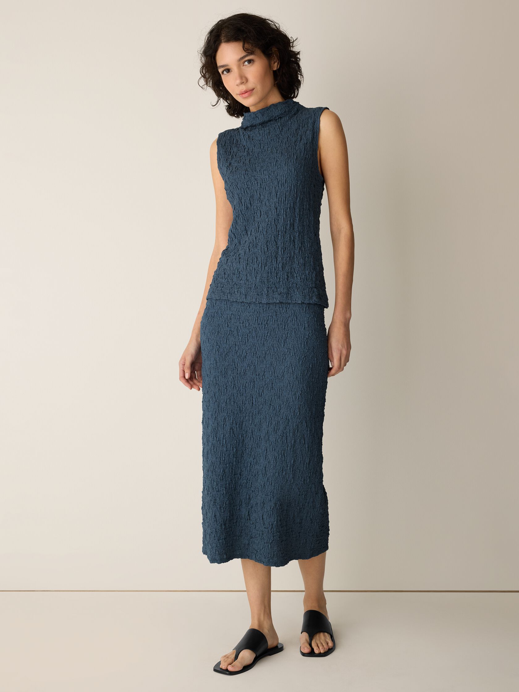 Bubble Jacquard Pencil Skirt