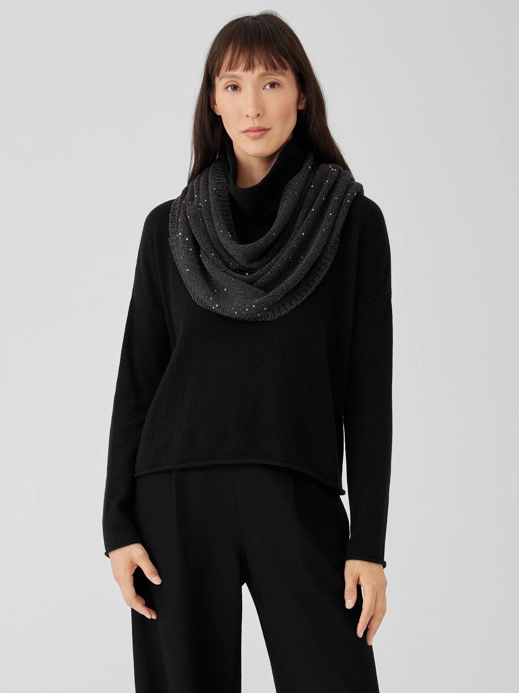 Merino Sequin Infinity Scarf