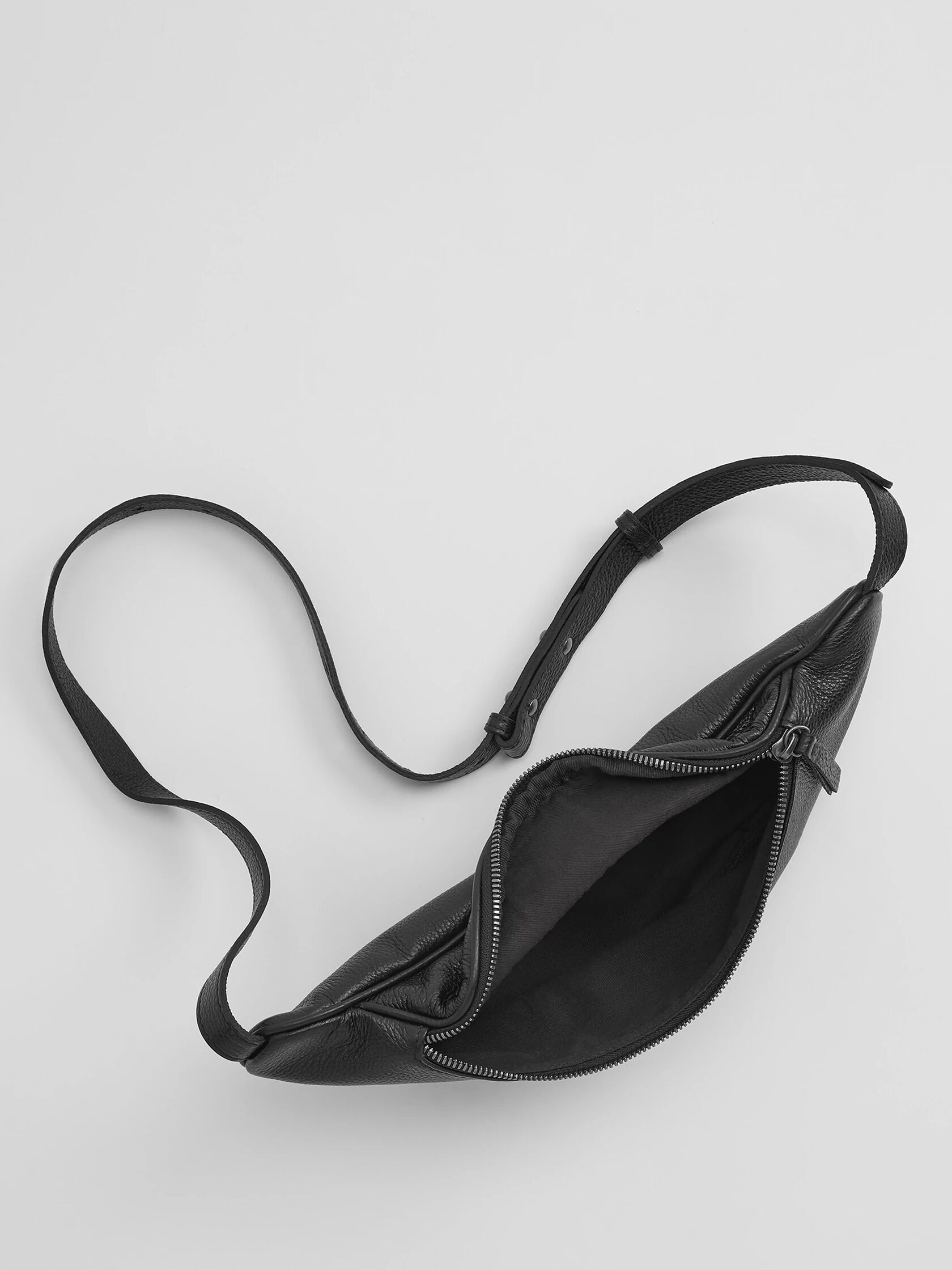 Textured Italian Leather Belt Bag
