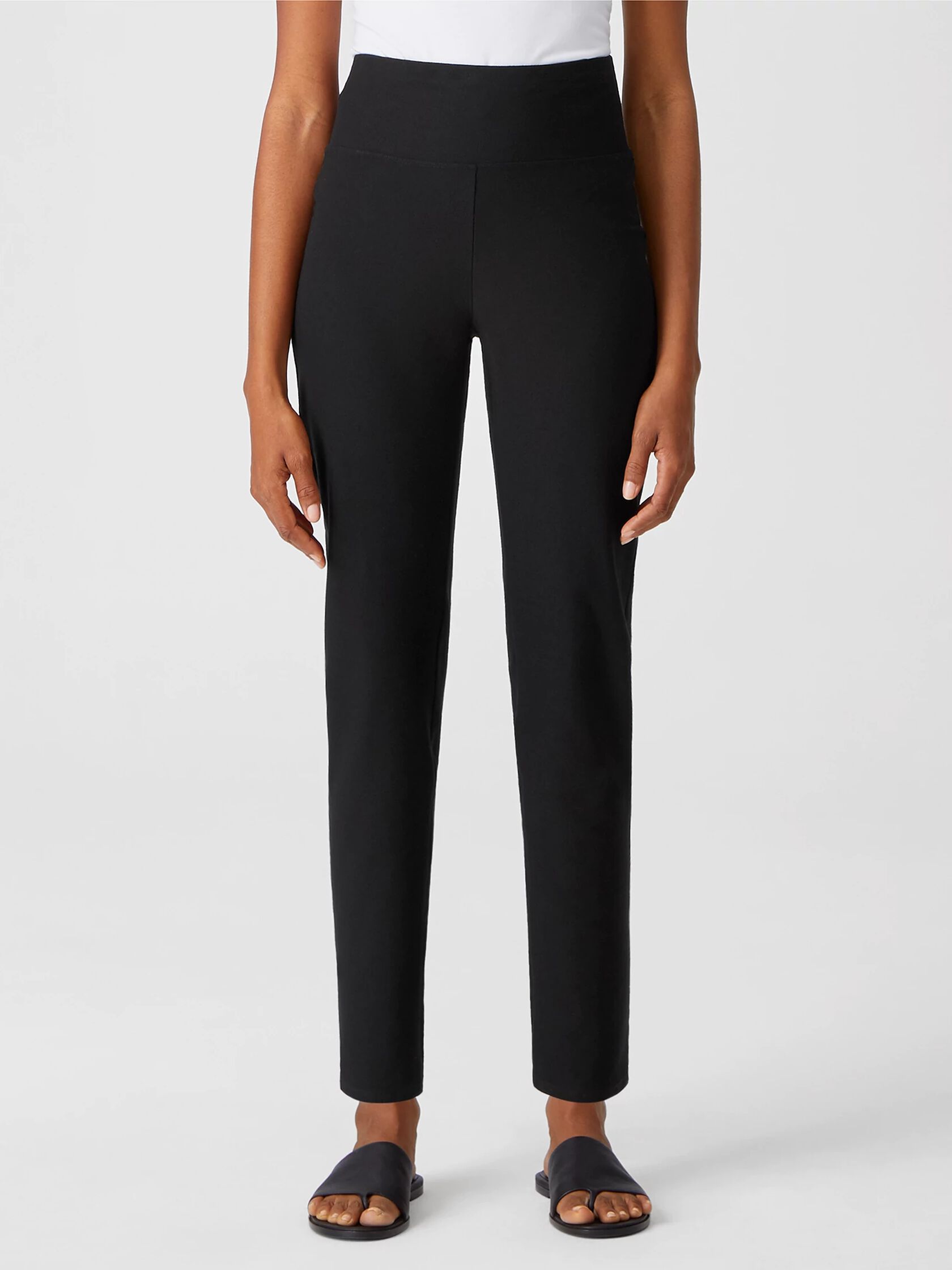 Washable Stretch Crepe High Waisted Pant