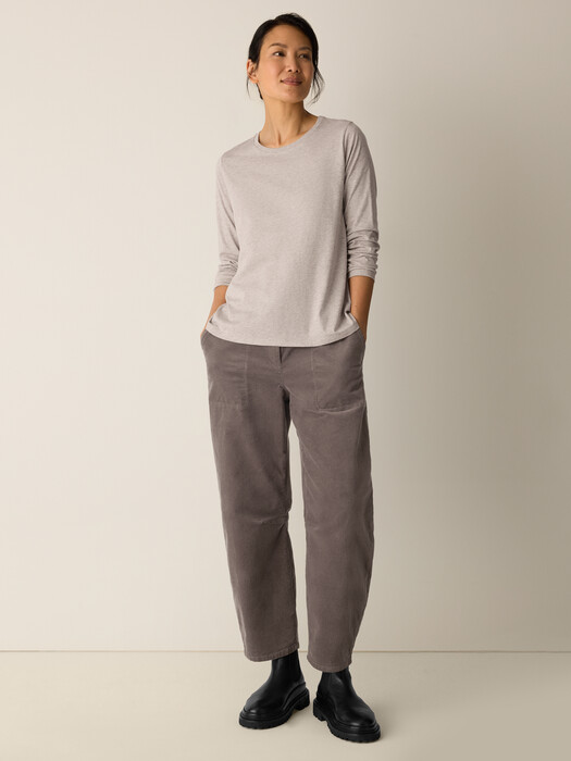 Mélange Fine Organic Cotton Jersey Round Neck Tee