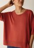 Peruvian Cotton Blend Elbow-Sleeve Top