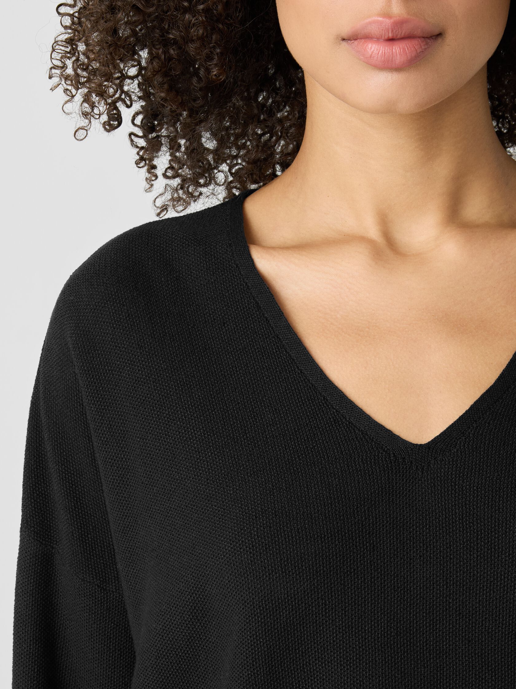 Organic Linen Cotton V-Neck Top