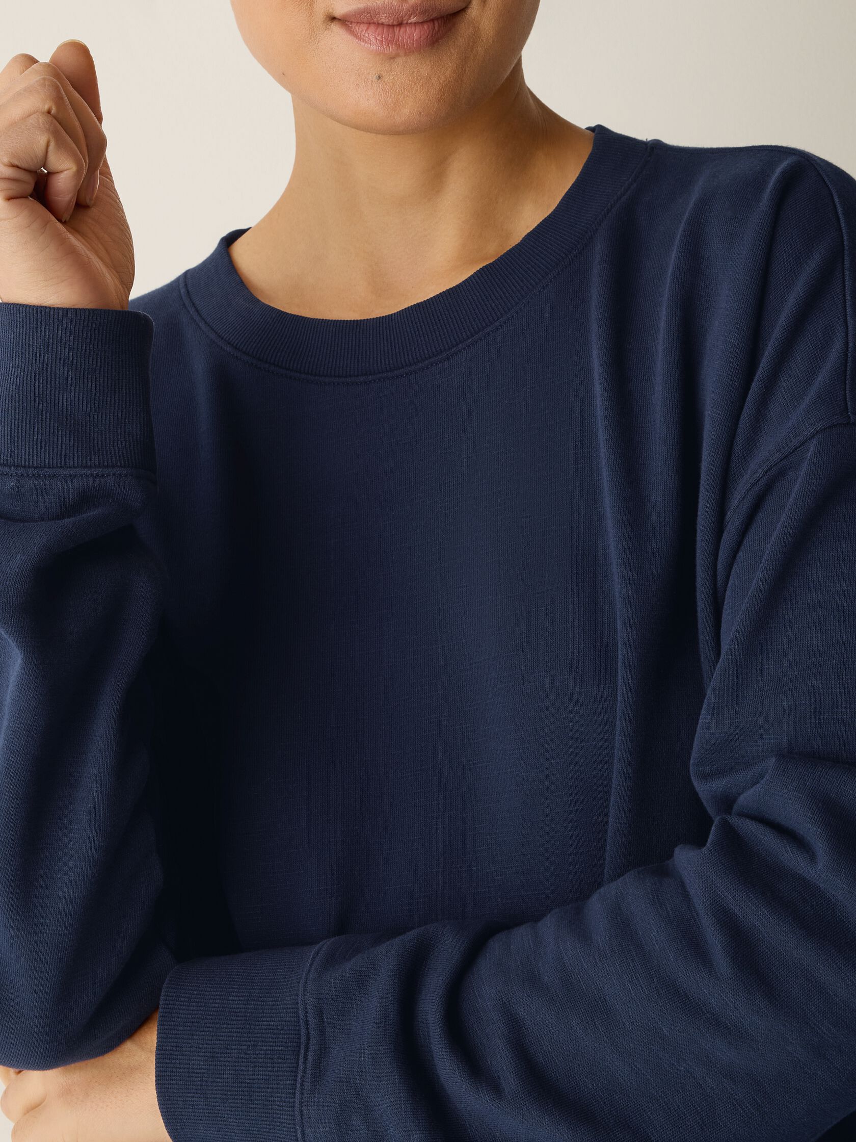 Garment-Dyed Organic Cotton Terry Cropped Box-Top