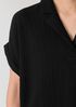 Organic Cotton Lofty Gauze Notch Collar Top