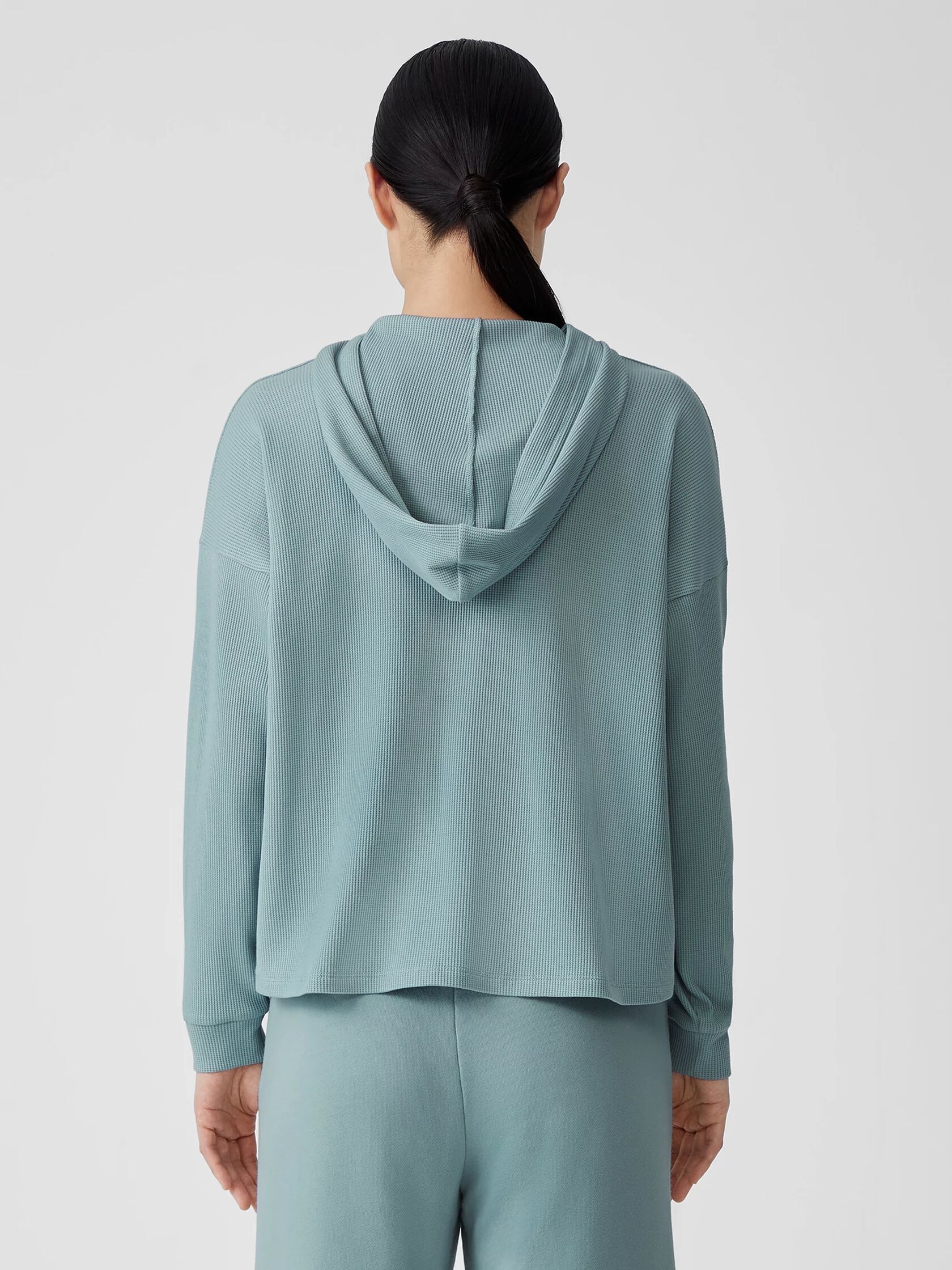 Cozy Waffle Knit Hooded Top