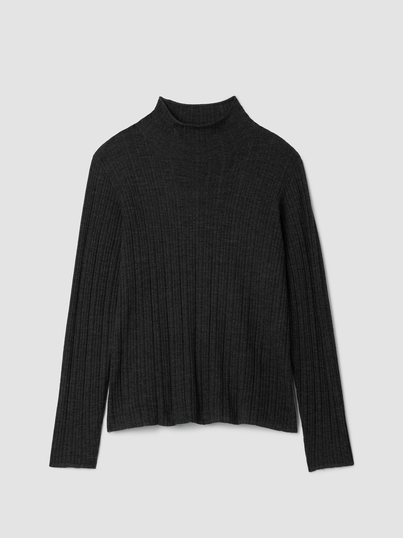 Superfine Merino Turtleneck Top in Regenerative Wool