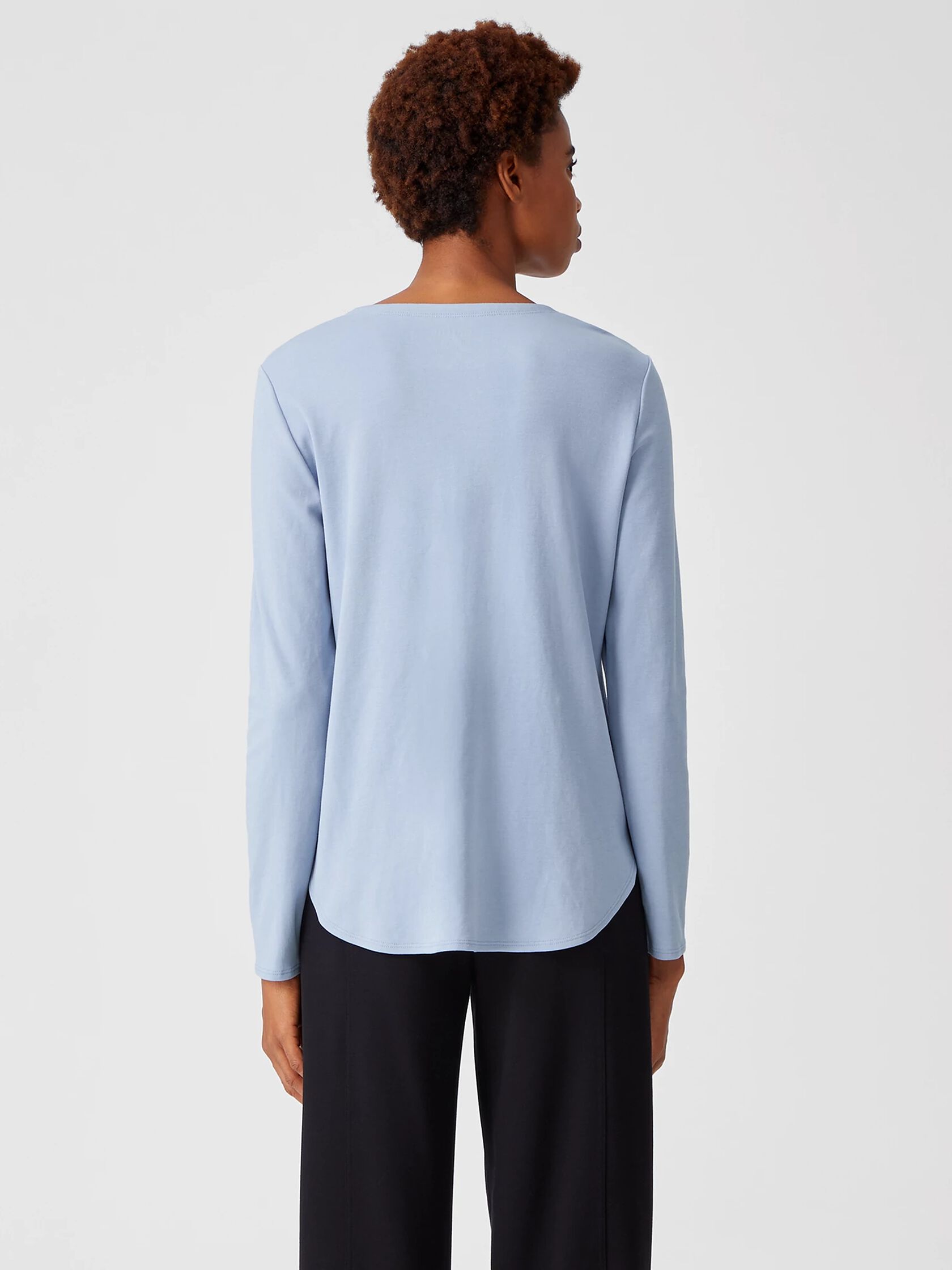 Organic Cotton Interlock Crew Neck Top