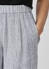 Striped Organic Linen Crinkle Lantern Pant