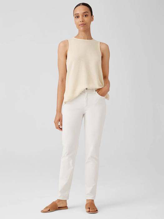 Undyed Organic Cotton Denim High-Waisted Jean