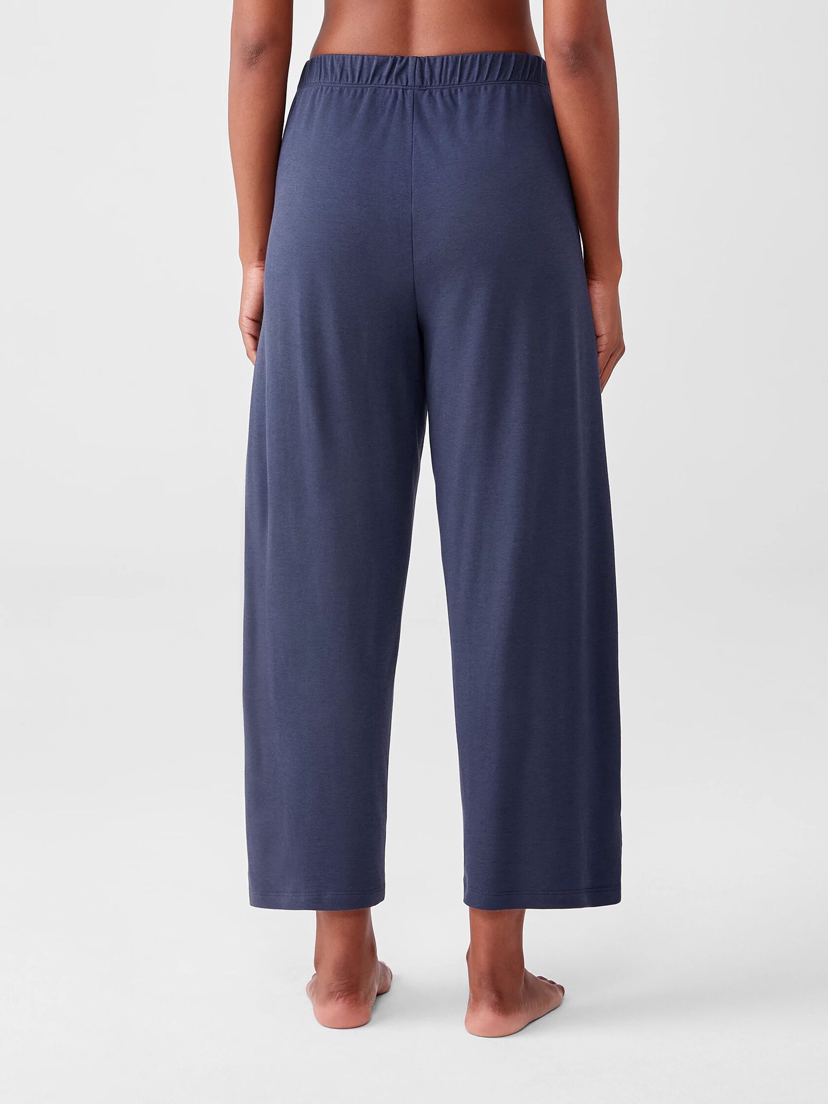 Cozy Organic Cotton Interlock Wide-Leg Pant