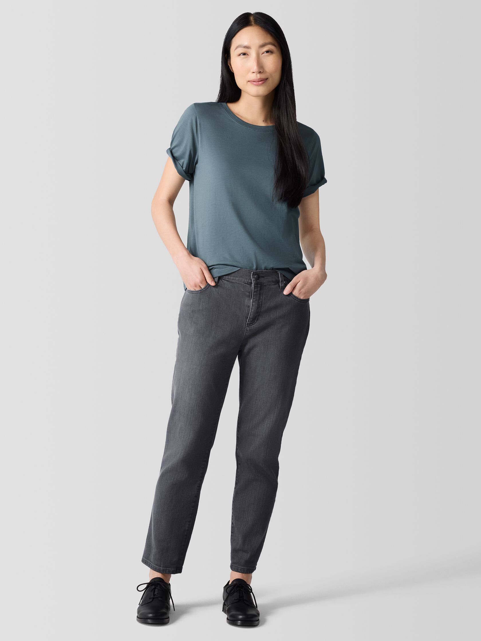 Organic Pima Cotton Jersey Round Neck Tee